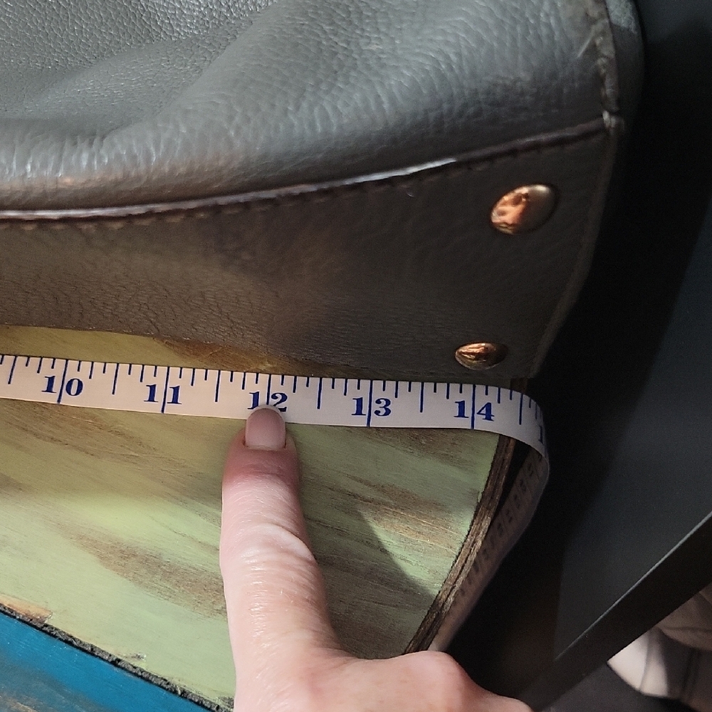 Michael Kors Gray Satchel with Gold Accents - Picture 12 of 13
